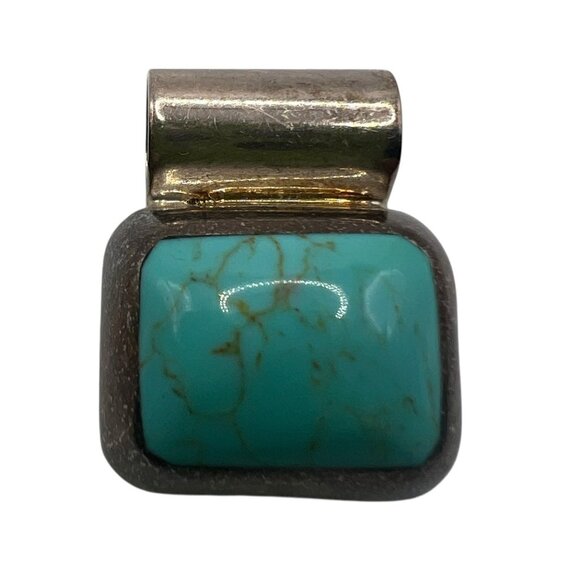 Mexico 925 Turquoise Pendant Lot Sterling Silver Southwestern Boho Artisan VTG - Picture 2 of 13